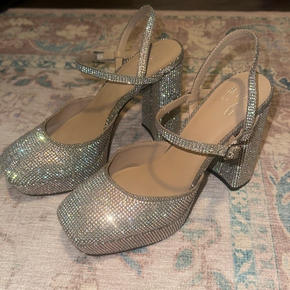 Mix no 6 Sparkly rhinestone heels - Picture 1 of 9